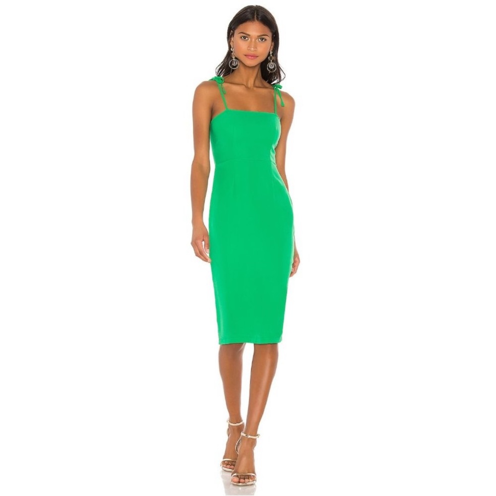 NWT Superdown Kendall Tie Strap Midi Dress Green